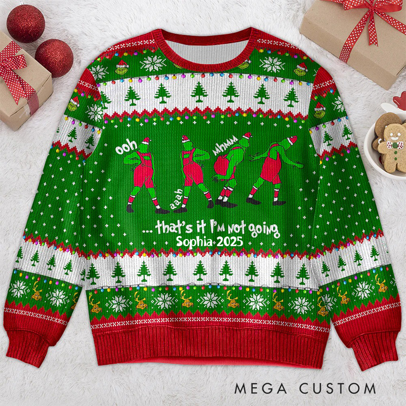 Personalized I'm not Going Christmas Ugly Sweater Movie Christmas Sweater Film Fan Family Sweater