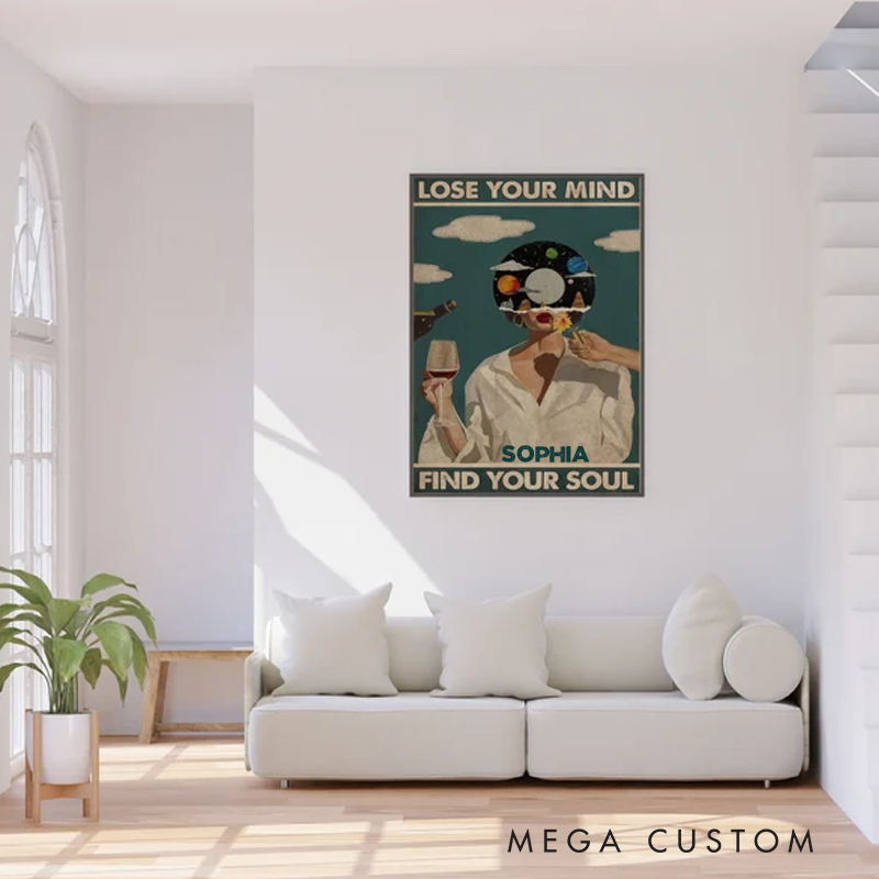 Personalized Lose Your Mind Find Your Soul Vintage Poster Music Inspired Wall Art Without Frame Retro Poster Print Music Retro Poster