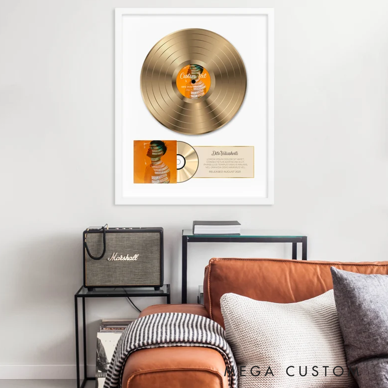 Personalized Plaque Custom Plaque Vinyl Record Plaque Custom Vinyl Music Gift  Without Frame