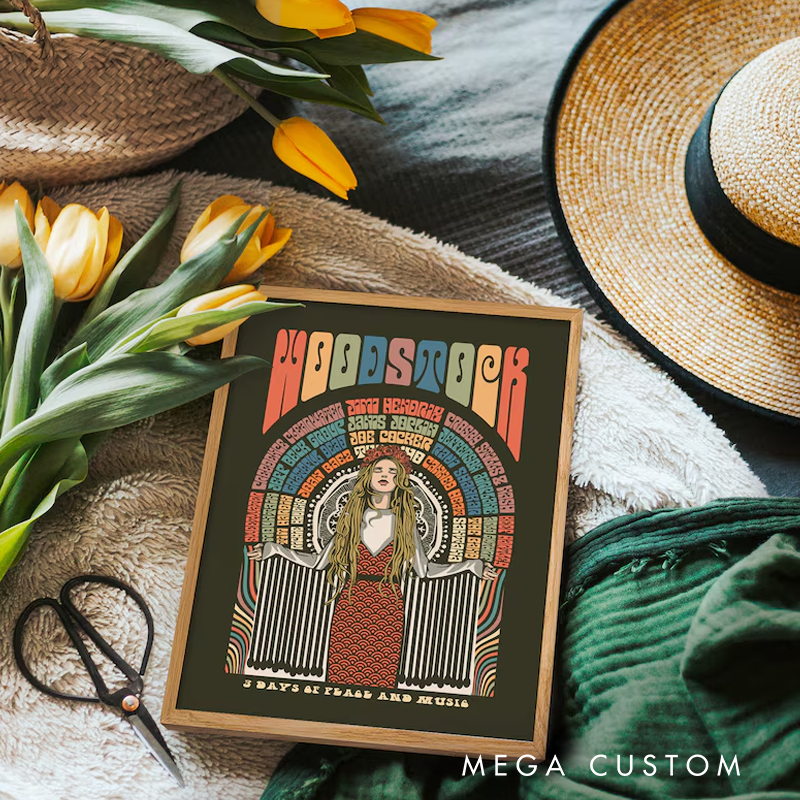 Personalized Vintage Music Poster Gig Poster Concert Poster Boho Art Vintage Art Without Frame