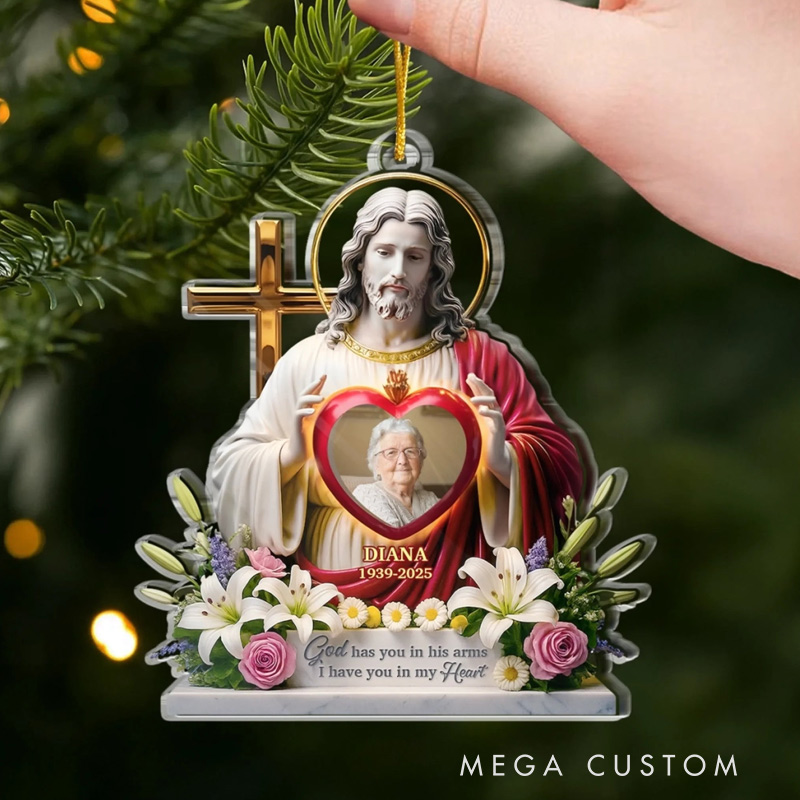 Personalized Memorial Photo Ornament Until Forever You’re With Me Christmas Ornament Custom Acrylic Ornament 