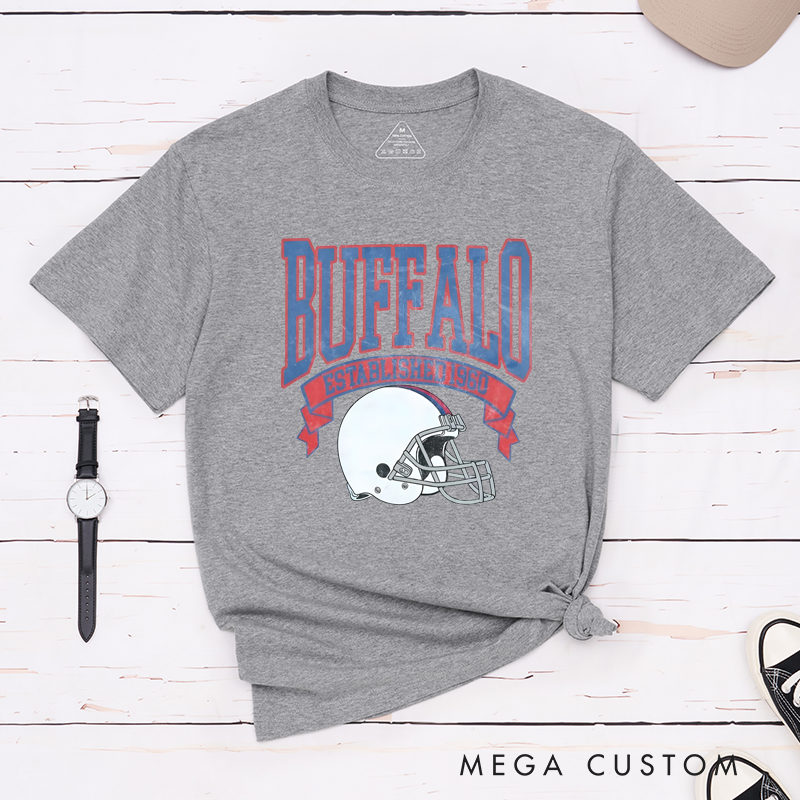 Personalized Buffalo Football Team T-Shirt with Custom Graphic Design
