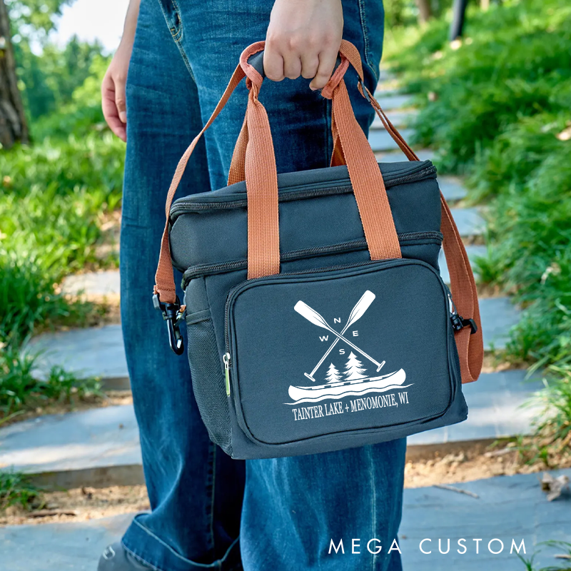 Personalized Outdoor Picnic Cooler Bags Custom Camping Picnics Bag Gift for Outdoor Adventures Enthusiasts