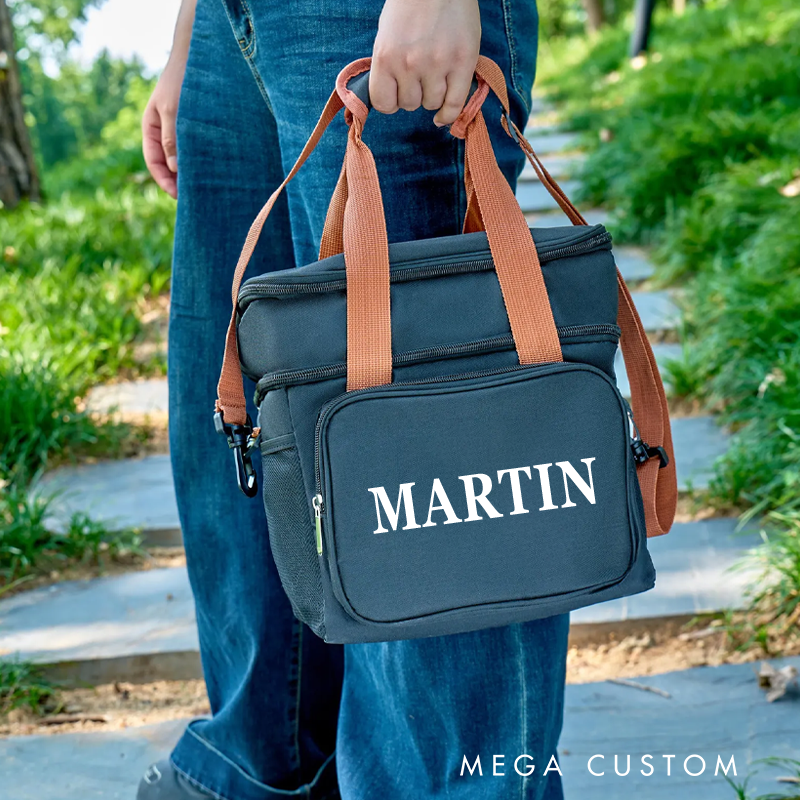 Personalized Outdoor Cooler Bags with Name Custom Camping Hiking Picnics Bag Gift for Traveling Enthusiasts