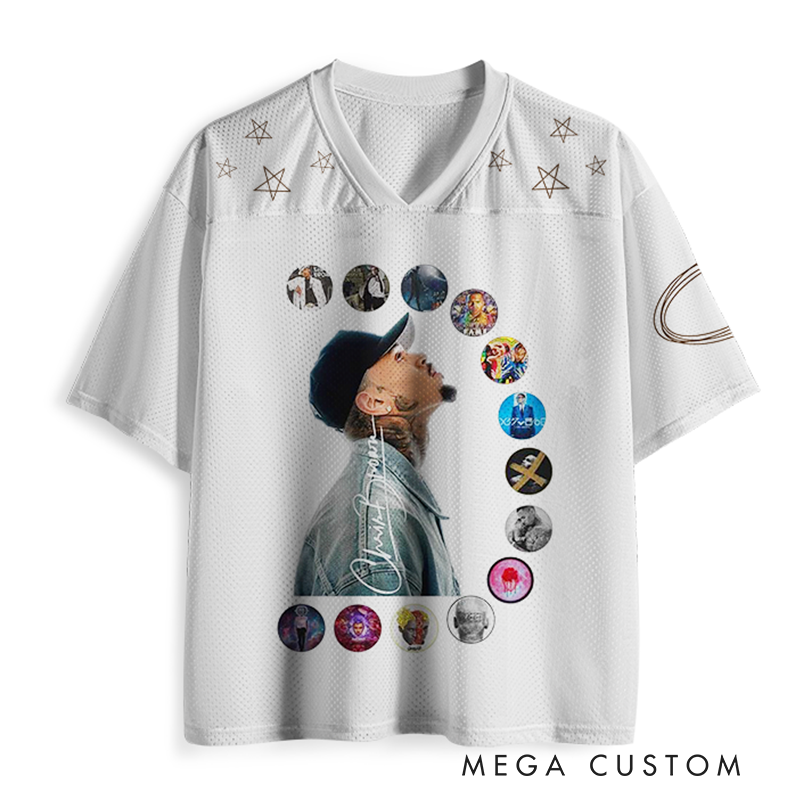 Personalized Football Jersey Mesh Concert Outfit Concert Shirt Gift for Fans