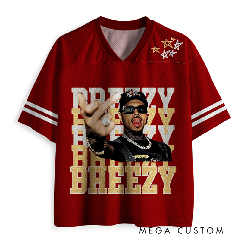 Personalized Football Jersey Mesh Concert Outfit Concert Shirt Gift for Fans Country Music