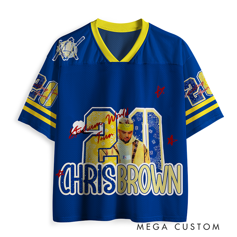 Personalized Hip Hop Music Tour Jersey Football Jersey Mesh Concert Outfit Concert Shirt Gift for Fans Country Music