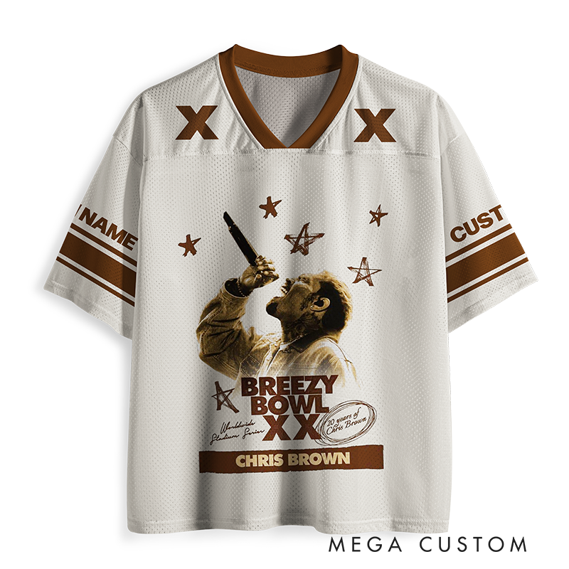 Personalized Football Jersey Mesh Concert Outfit Concert Shirt