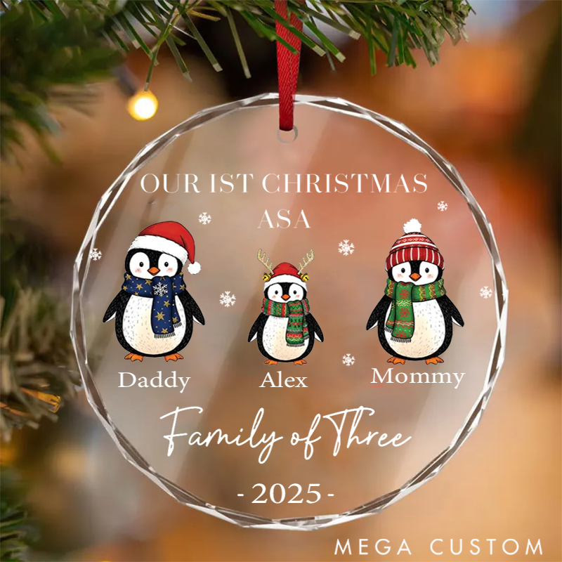 Personalized Family Christmas Ornaments Creating Cherished Memories with Adorable Penguin Family Designs