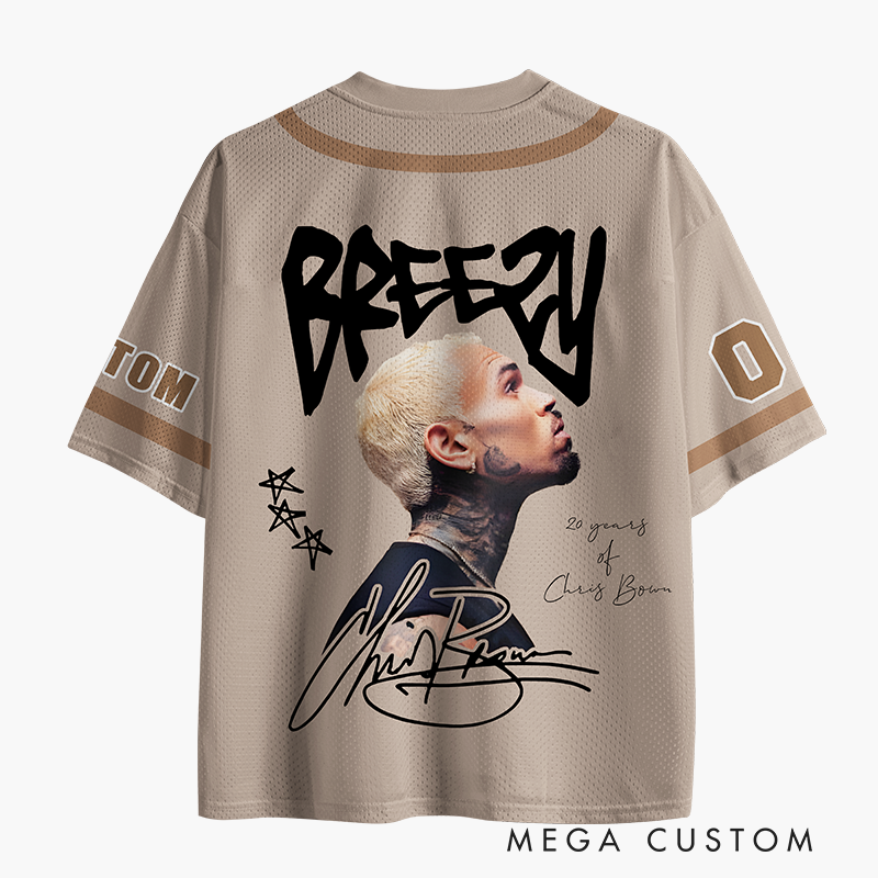 Personalized Football Jersey Mesh Concert Outfit Concert Shirt Gift for Fans