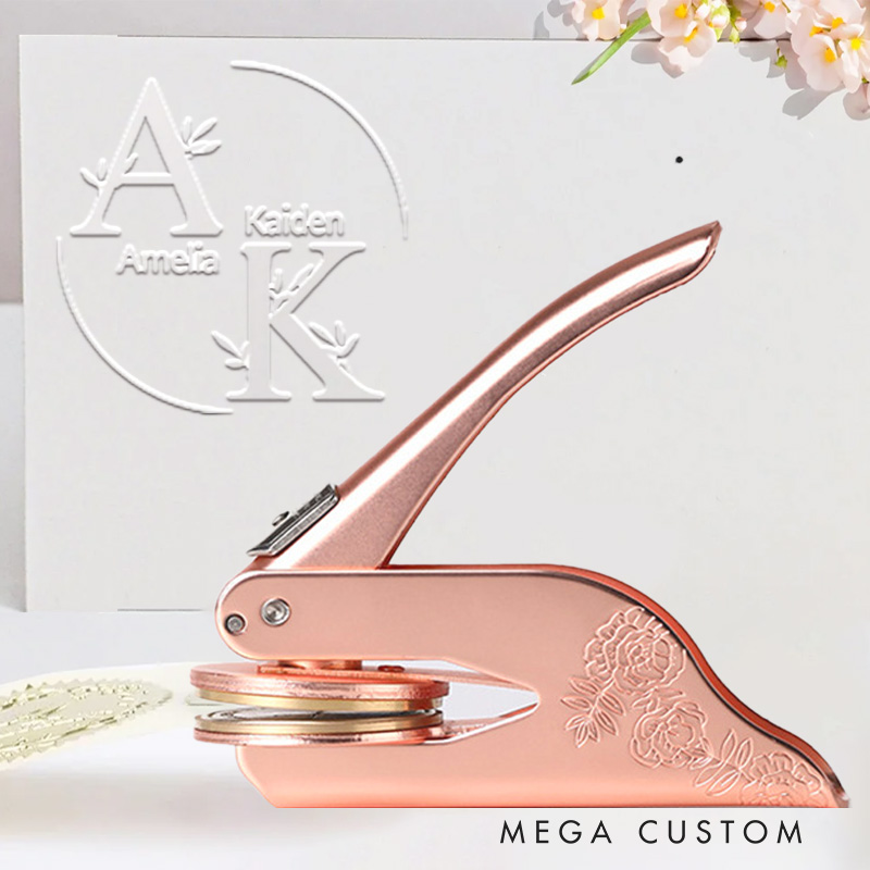 Personalized Initial and Name Book Embosser Stamp Envelope Library Stamp with Initial and Text Birthday Gift for Book Lovers Reading Gift