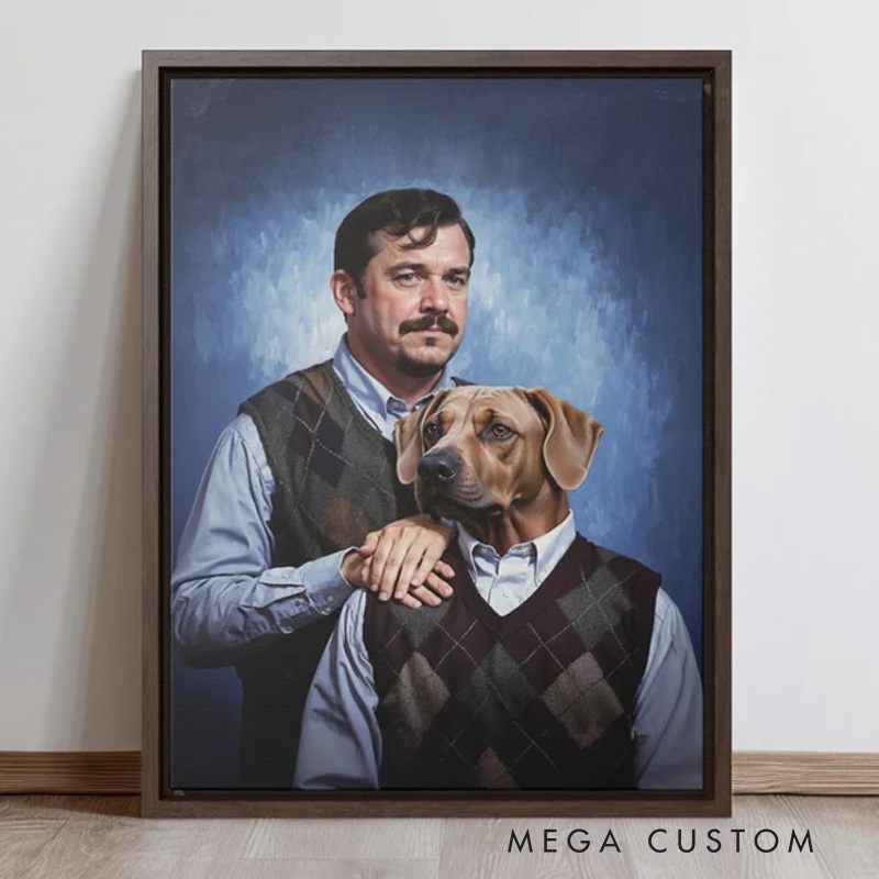 Personalized Oil Painting Style Movie Wall Art For Dog and Cat Lovers Poster Without Frame Custom Art Lover Gift Custom Pet Portrait