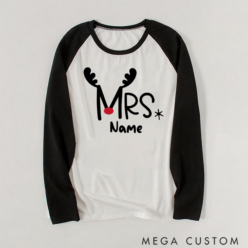 Personalized Christmas Gift Family Christmas Reindeer Theme Family Matching Pajamas