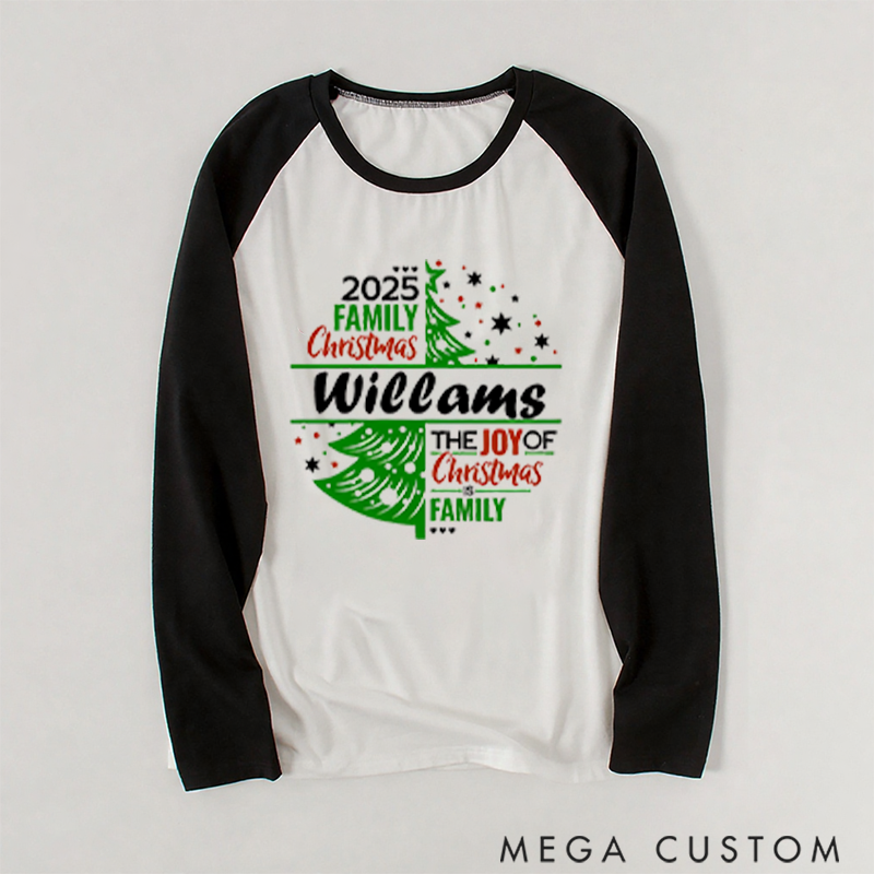 Personalized Fun Filled Creative Design of Christmas Tree Family Matching Pajamas
