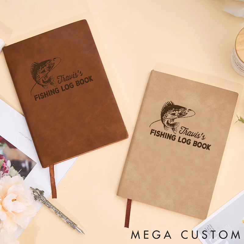 Personalized Fishing Notebook Fishing Log Book Fishing Gifts for Dad Birthday Gifts for Him Perfect Gift for Fishing Lover
