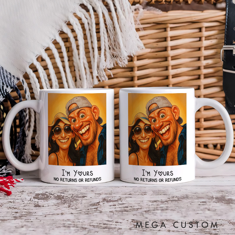 Personalized Photo Art Mug For Funny Couples Mug with Photo Custom Art Lover Gift Custom Portrait