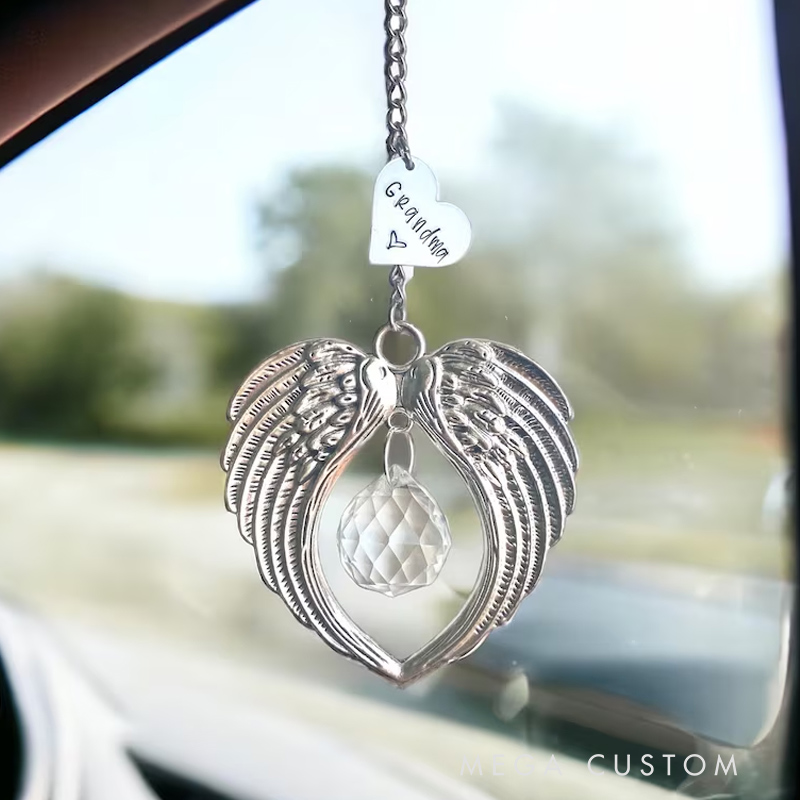 Personalized Wing Sun Catcher Sympathy Gift Memorial Suncatcher for Loss of Grandmother 