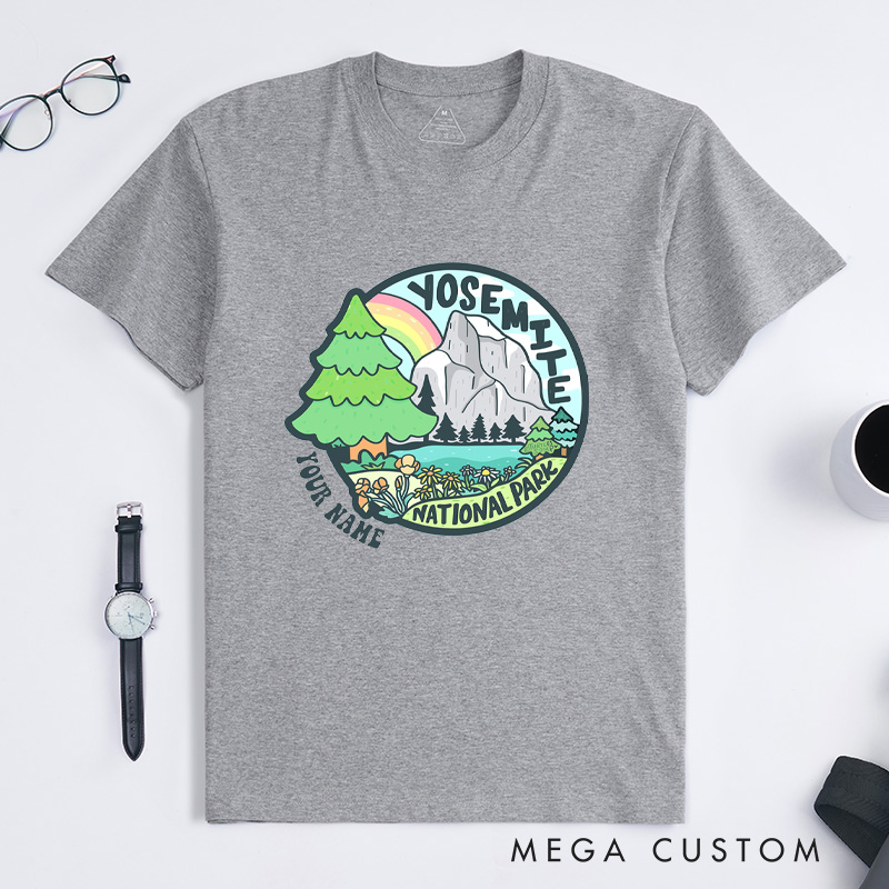 Personalized Mountain T-Shirt Camping Adventure T-Shirt for Nature Travelers Outdoors Lover Gift