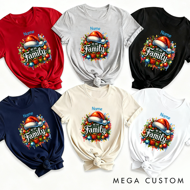 Personalized We Are Family Christmas Theme Matching Outfit for Memorable Christmas Moments