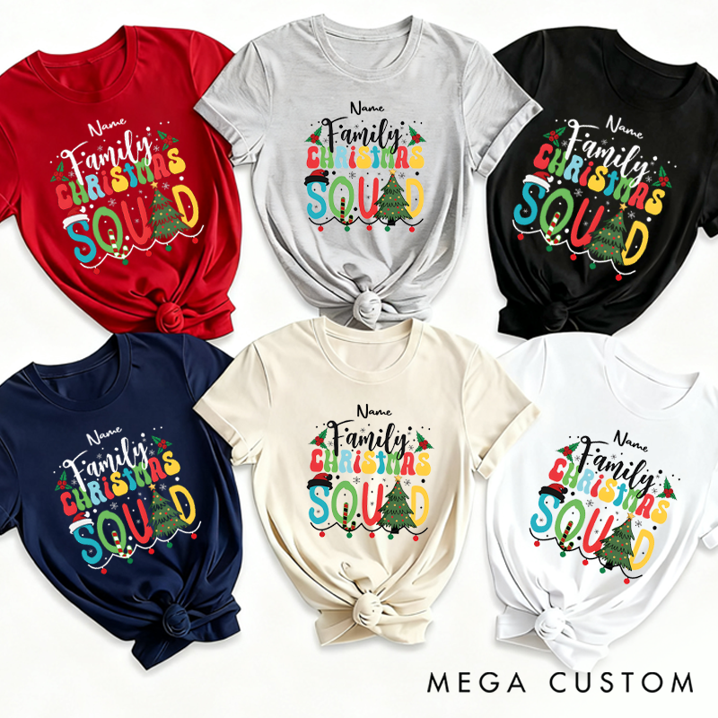 Personalized Family Christmas Squad Theme Matching Outfit for Memorable Christmas Moments