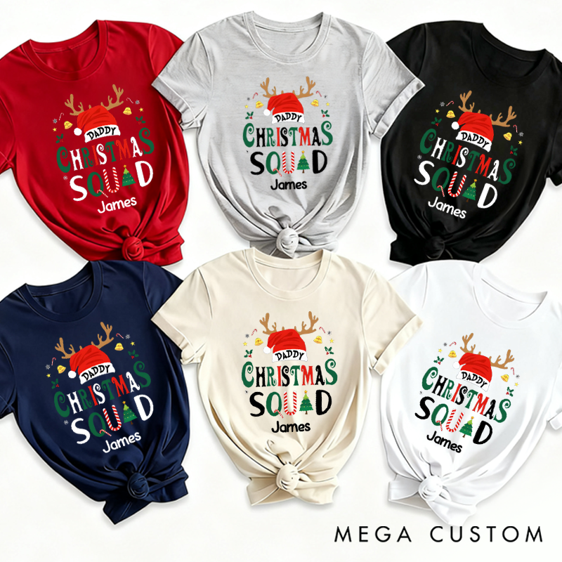 Personalized Festive Holiday Squad with Creative and Playful Designs for Special Christmas Moments Family Theme Matching Outfit