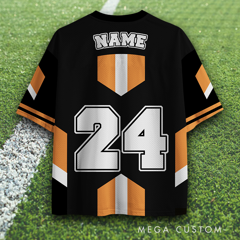 Personalized Striped Sports Jersey with Custom Name and Team Logo  