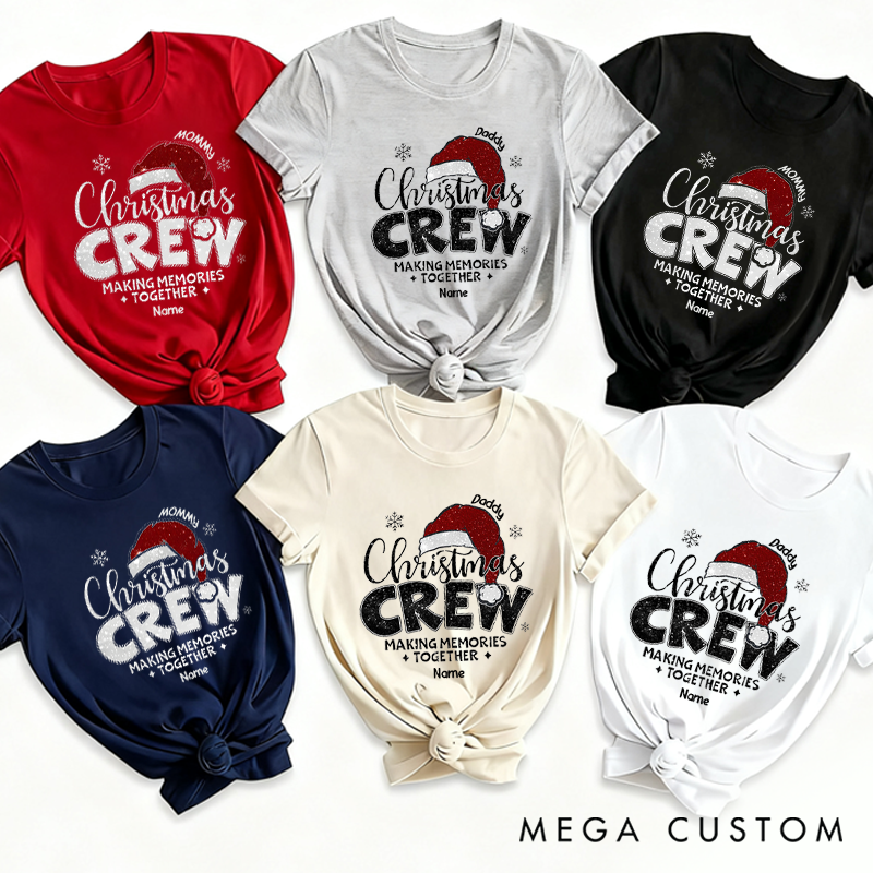 Personalized Christmas Crew Making Memories Together Family Theme Matching Outfit