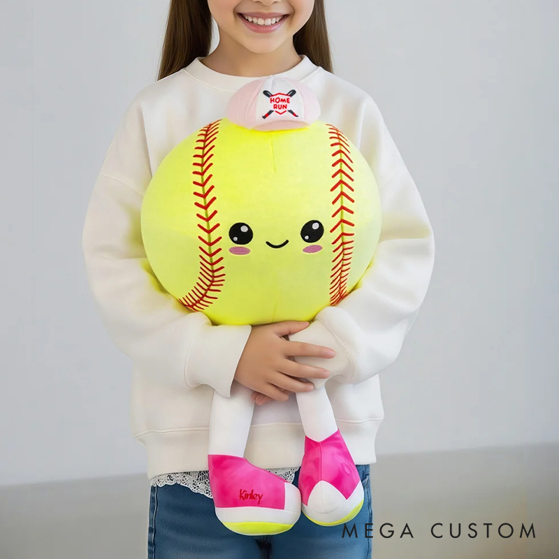 Personalized Softball and Volleyball Plush Dolls with Custom Name