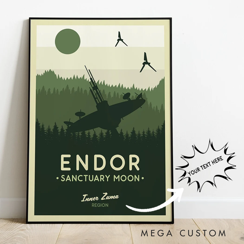 Personalized National Park Remembrance Poster Wall Art Sanctuary Moon Minimalist Poster Minimalist Art Posters Custom Sci-Fi Lovers Gift