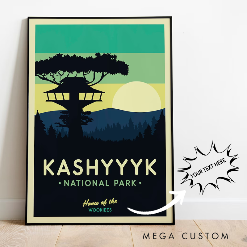 Personalized National Park Remembrance Poster Wall Art Minimalist Poster Art Custom Sci-Fi Lovers Gift