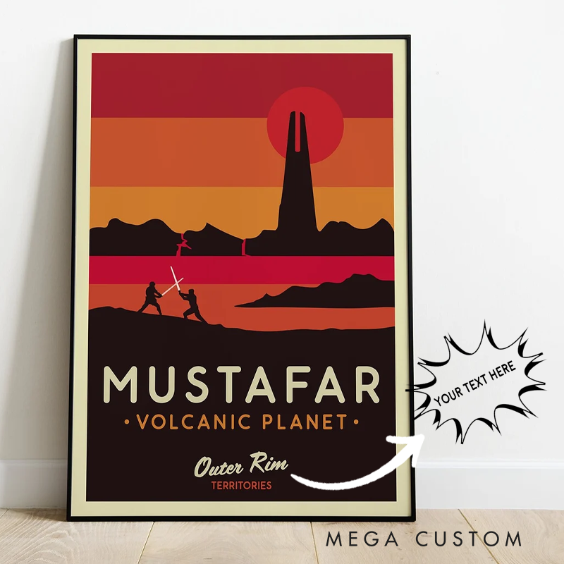 Personalized National Park Remembrance Poster Wall Art Minimalist Poster Art a Fiery Duel Awaits Poster Custom Sci-Fi Lovers Gift