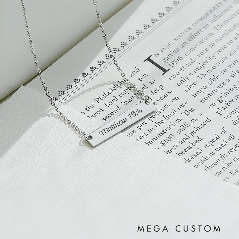 Personalized Bible Verse Necklace Bible Quote Dainty Jewelry Christian Jewelry Gift for Mom Birthday Gift for Woman