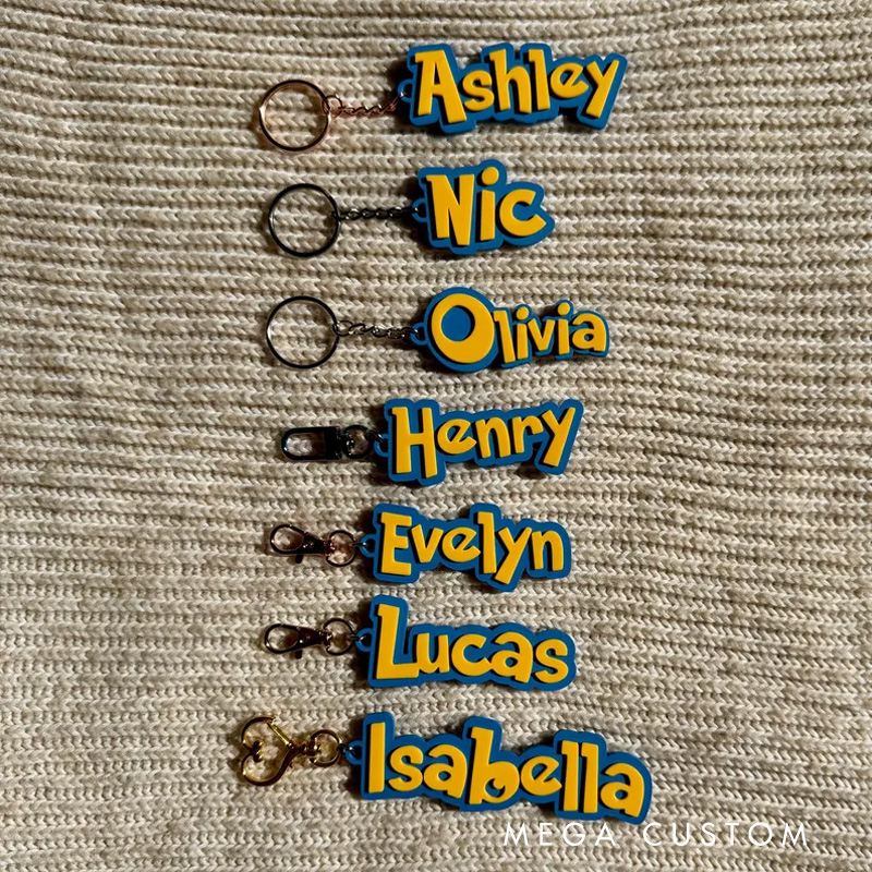 Personalized Trainer Gamer 3D Printed Keychain Acrylic Name Tag for Bags for Game Lover