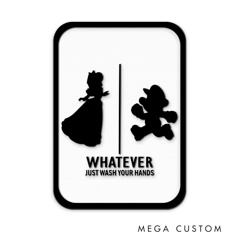 Personalized Princess And the Red Hat 3D Printed Bathroom Sign Funny Acrylic Room Sign for Game Lovers