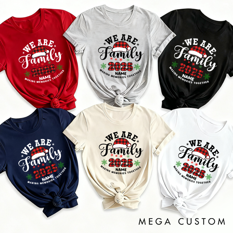 Personalized Merry Christmas Family Matching Outfits with a Whimsical Santa Claus