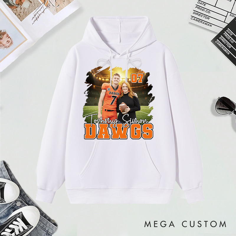 Personalized Baseball Hoodies with Custom Player Photo and Name  