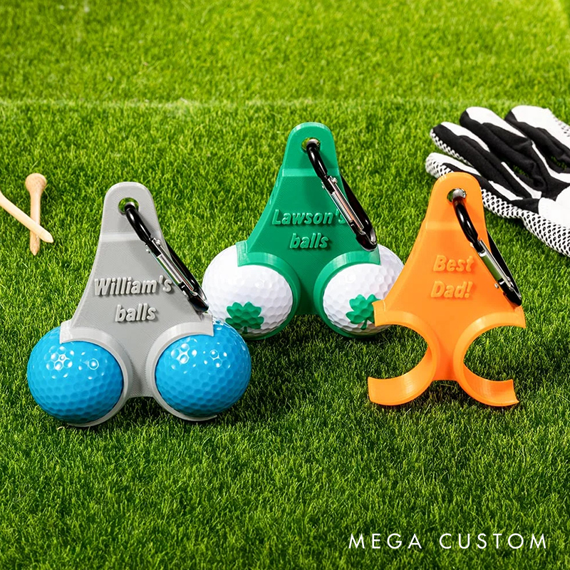 Personalized 3D Printed Golf Ball and Tees Holder Hilarious Gift for Golf Lovers