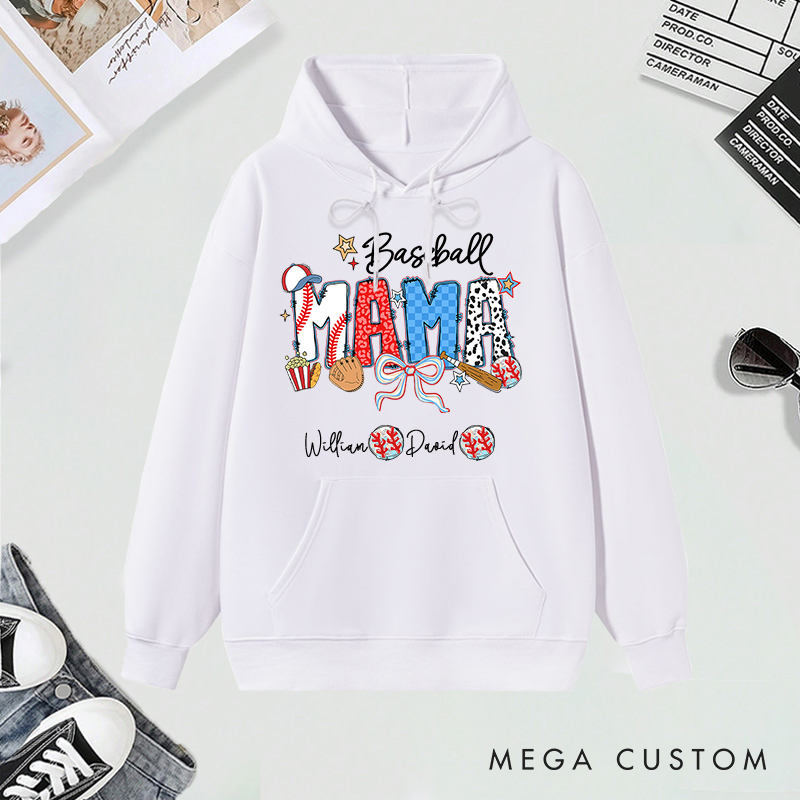 Personalized Baseball Hoodies with Custom Name and Design for Mom Nana and More