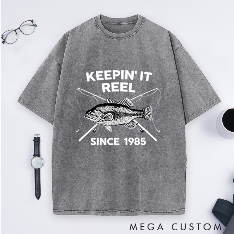 Personalized KEEPIN IT REEL Fishing T-Shirt Outdoorsman T-Shirt Fisherman T-Shirt Fishing Gift For Him Perfect for Fishing Lover