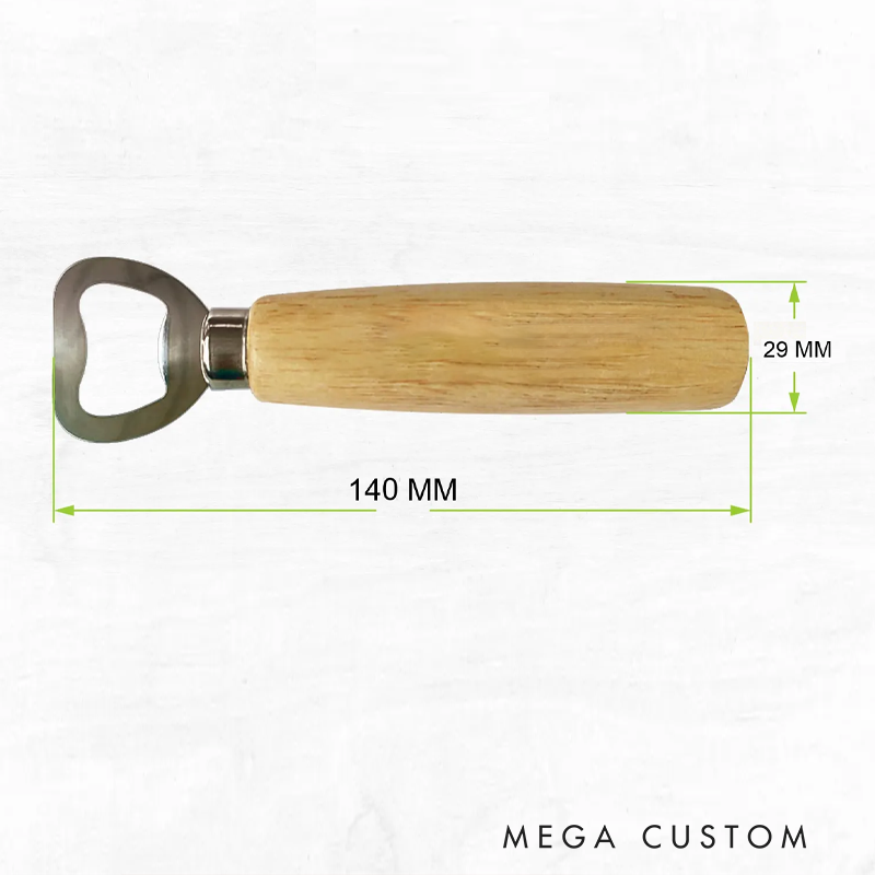 Personalized Wooden Handled Bottle Opener with Custom Heartbeat Design Gift for Nurse