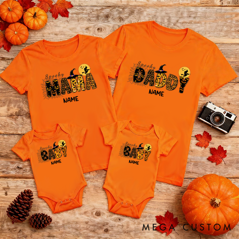 Personalized Halloween Spooky Family Witch Family Design Family Matching Outfit