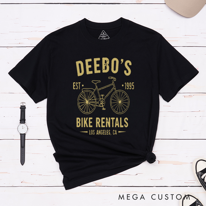 Personalized Retro Bike Rentals Classic T-Shirt with Timeless Design Bike Lovers for Outdoor Adventures Riding Cycling Biking Enthusiasts