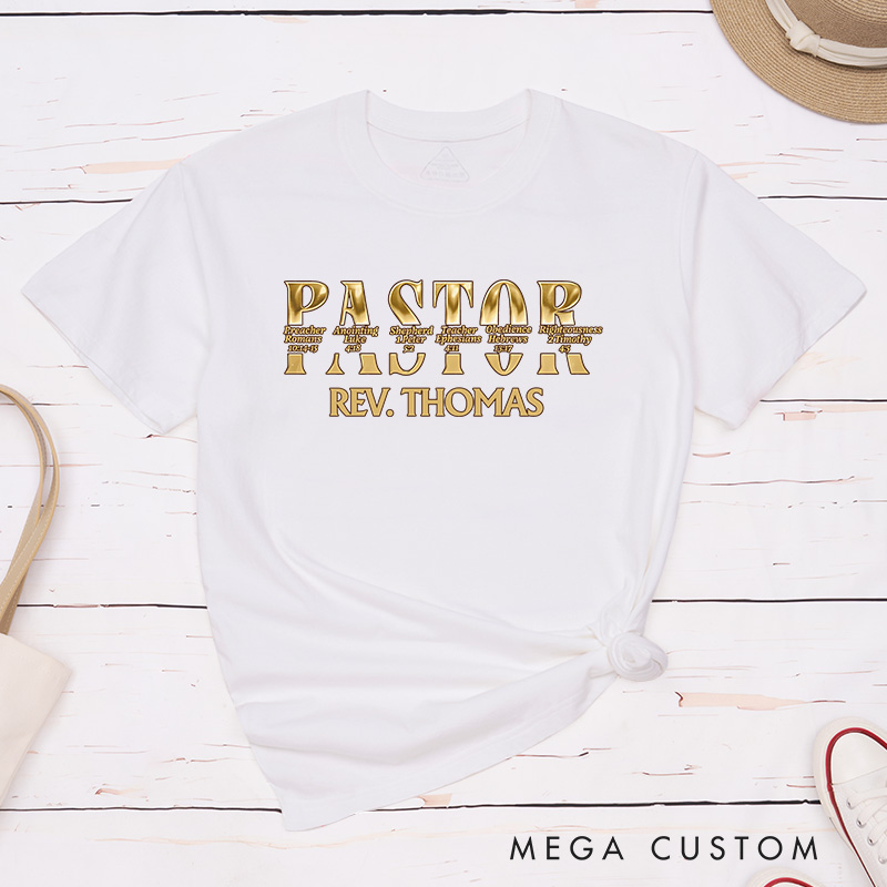 Personalized Pastor Appreciation Classic T-Shirt with Name Unisex T-Shirt Religious Gift for Pastor