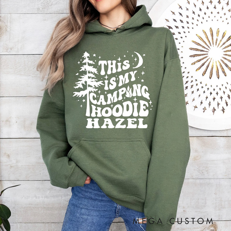 Personalized This Is My Camping Hoodie Camping Family Hoodie Adventure Hoodie Gift for Camping Outdoors Nature Lover