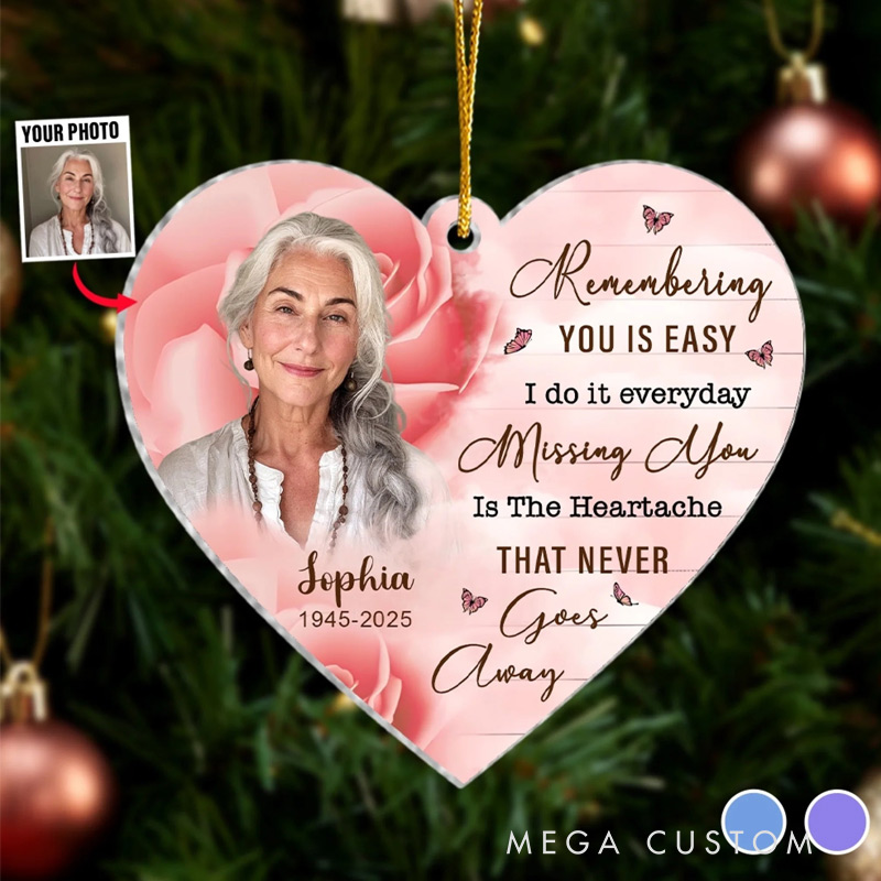 Personalized Memorial Photo Ornament Guardian Of My Heart Custom Acrylic Ornament Sympathy Gifts for Loss of Loved One 