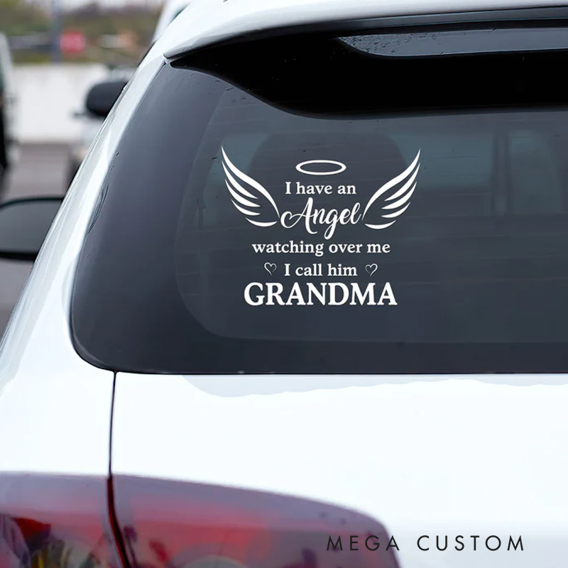 Personalized Memorial Decal Sticker for Car Window My Guardian Angel Loss of Loved One Gift Sympathy Gift