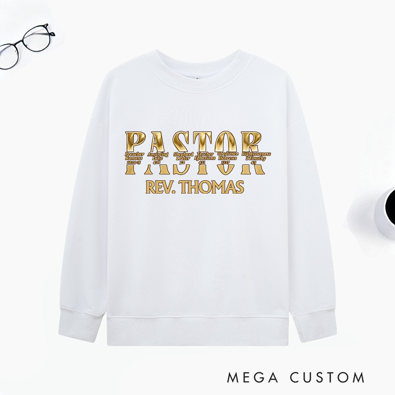 Personalized Pastor Appreciation Classic Sweatshirts with Name Unisex Sweatshirts Religious Appreciation Gift for Pastor
