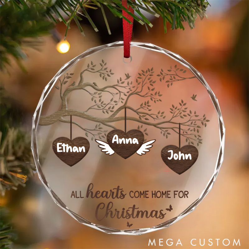 Personalized Family Christmas Ornaments All Hearts Come Home for Christmas