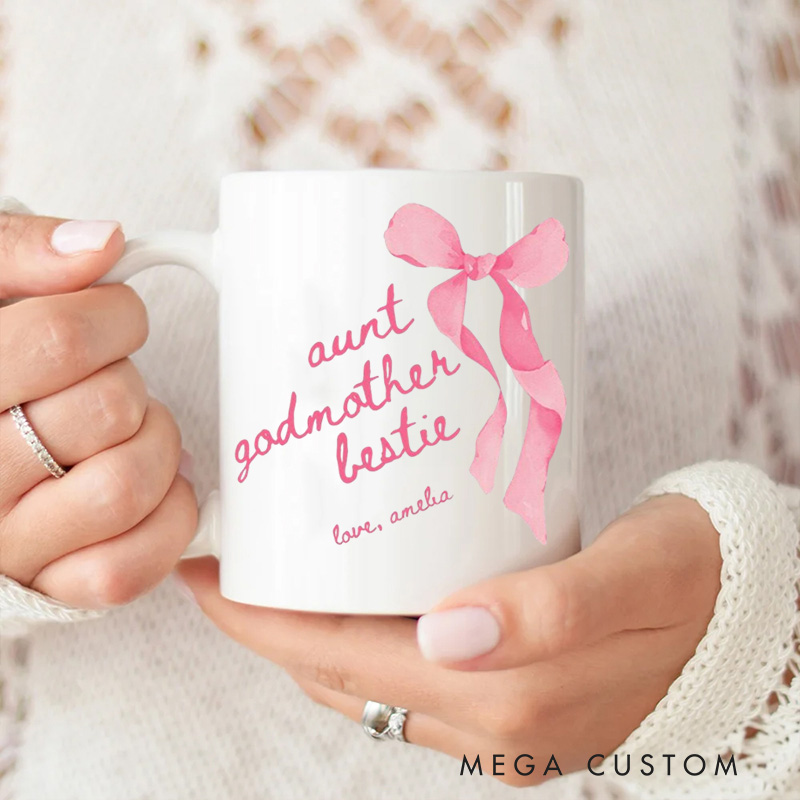 Personalized Godmother Godfather Ceramic Mug with Name Religious Gift Birthday Gift for Christians