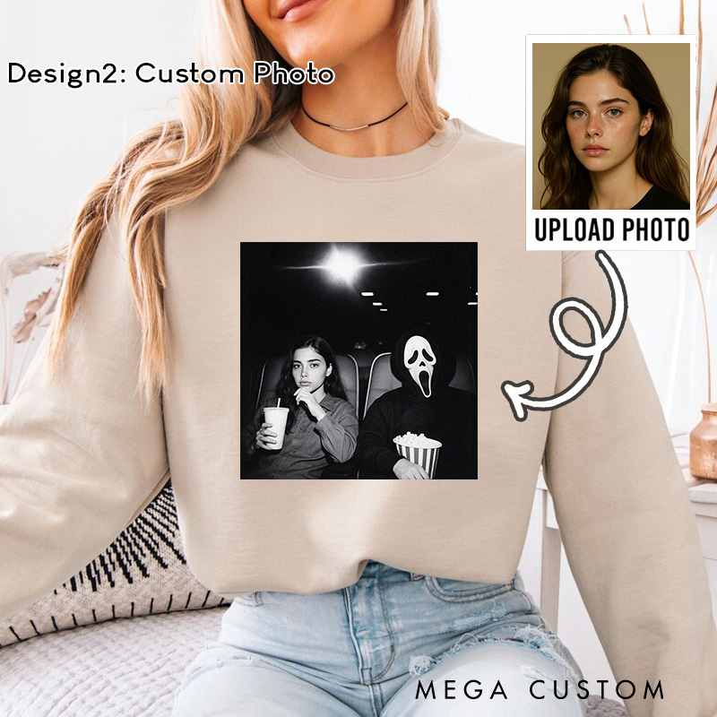 Personalized Watch Movie and Scream Classic Sweatshirt Horror Film Crewneck Movie Shirt